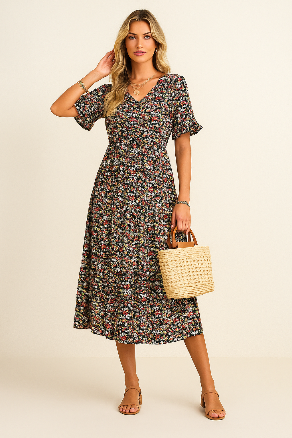 DANIELA – Vestido midi elegante para mujer