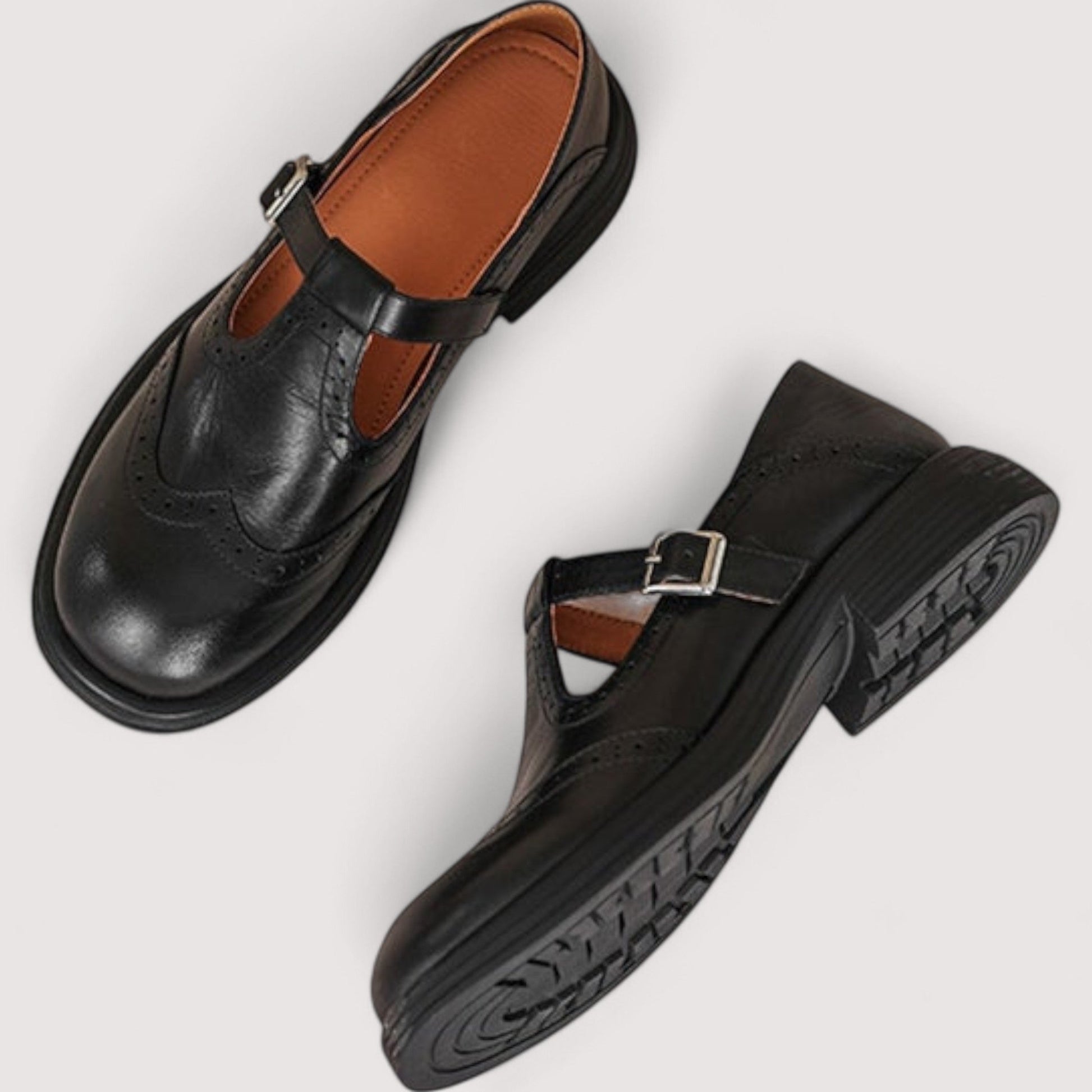 Camila | Zapatos Vintage de Piel con Tira para Mujer, Elegantes y Cómodos 1