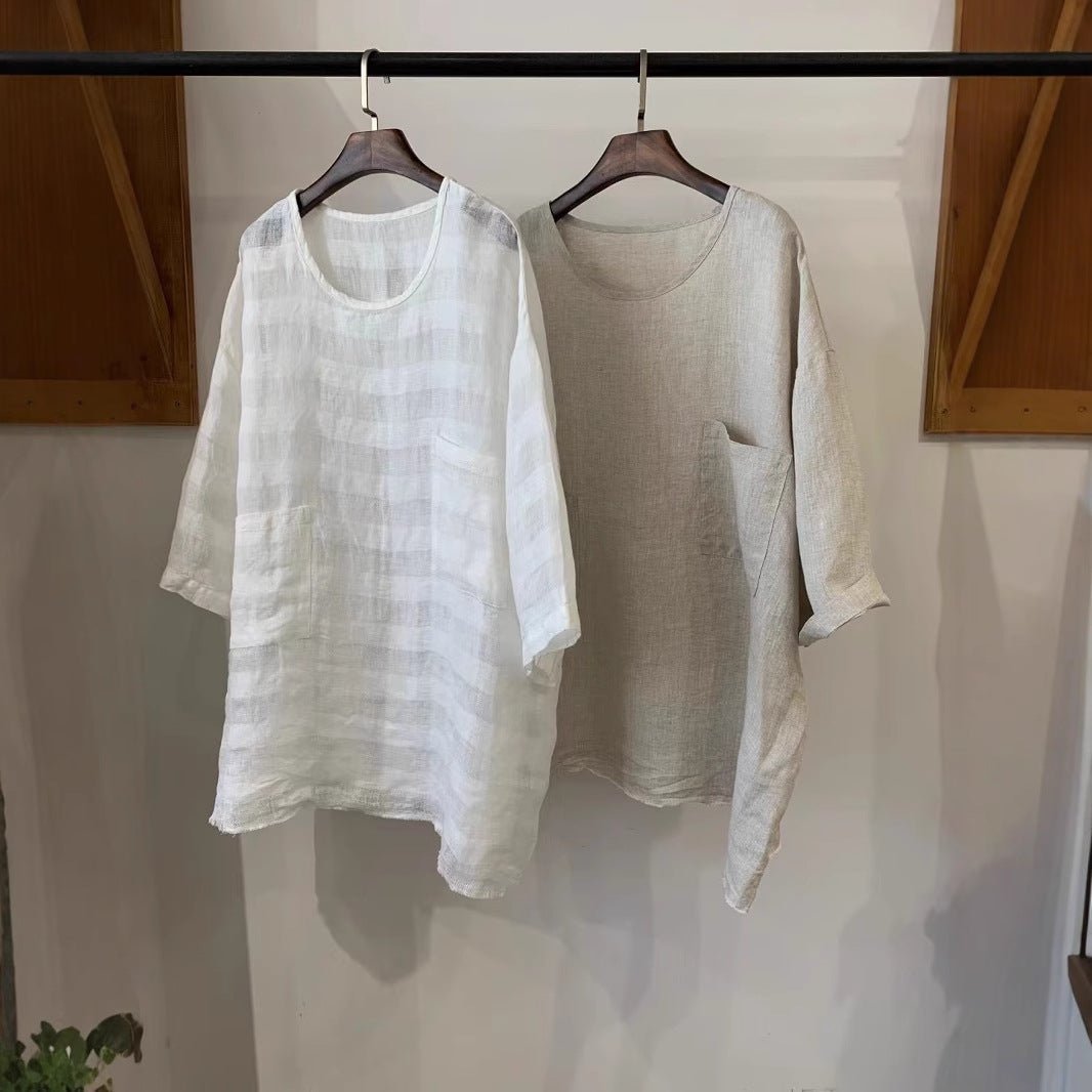 Clara | Túnica de Lino con Bolsillos para Mujer de Ajuste Relajado 4