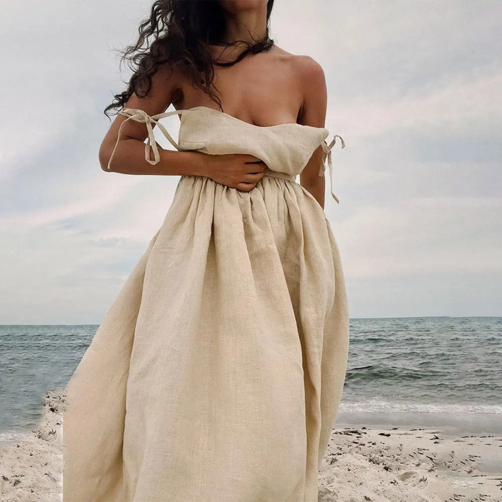 Clara | Vestido Largo Sin Mangas de Lino Elegante para Mujer en Verano 5