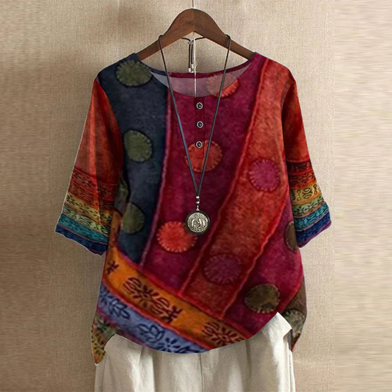 Lucía | Blusa Floral Vintage para Mujer con Ajuste Relajado 3