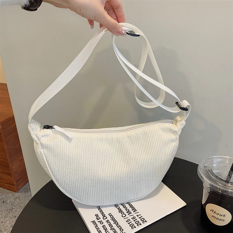 Lucía | Bolso Bandolera de Pana Ajustable para Mujer Elegante y Casual 0