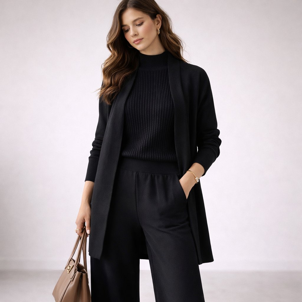 Lucía | Conjunto Punto Mujer Elegante de Tres Piezas para Ocasiones Nocturnas 2