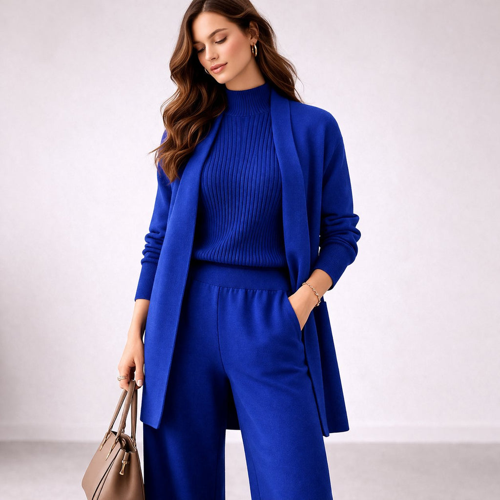 Lucía | Conjunto Punto Mujer Elegante de Tres Piezas para Ocasiones Nocturnas 3