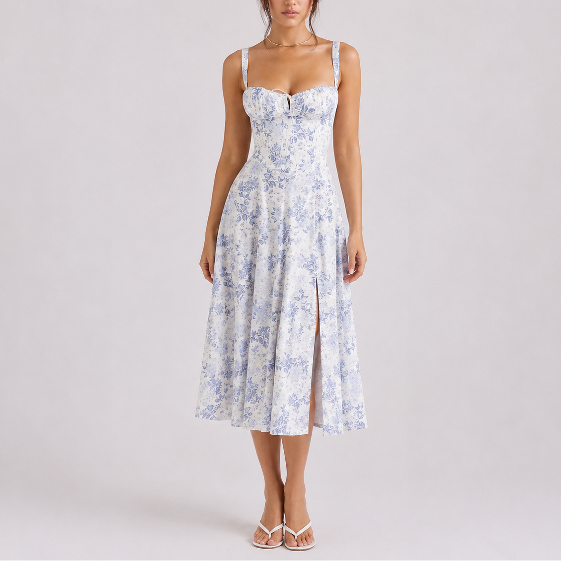 Lucía | Vestido Midi Corsé con Tirantes para Mujer Elegante 5