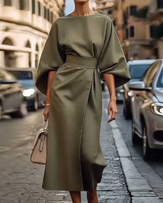 Lucía | Vestido Midi Elegante de Manga Ancha para Mujer 10