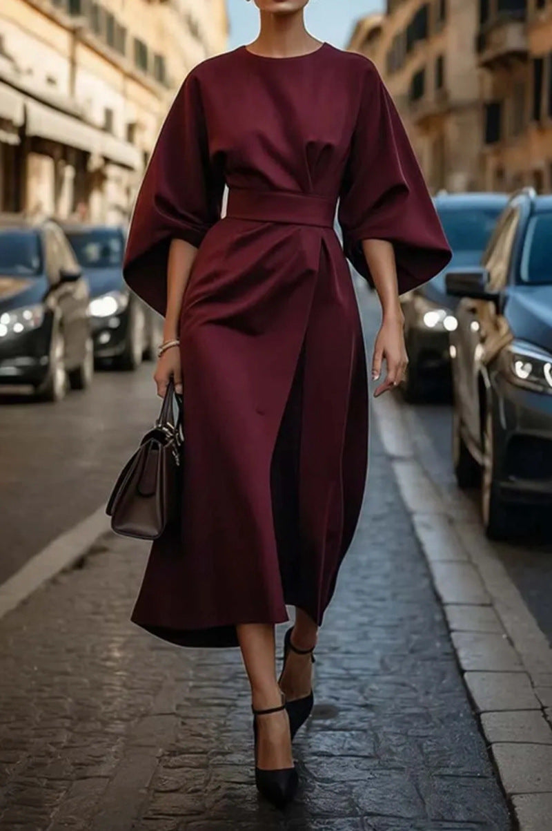 Lucía | Vestido Midi Elegante de Manga Ancha para Mujer 6