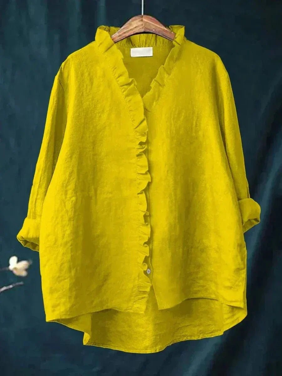 Sofía | Blusa de Lino con Volantes para Mujer Transpirable de Verano 2