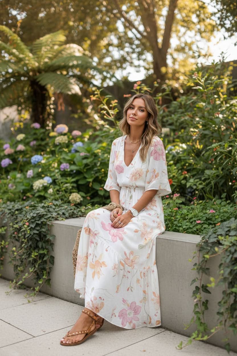 Sofía | Vestido Largo de Noche con Estampado Floral para Mujer 7