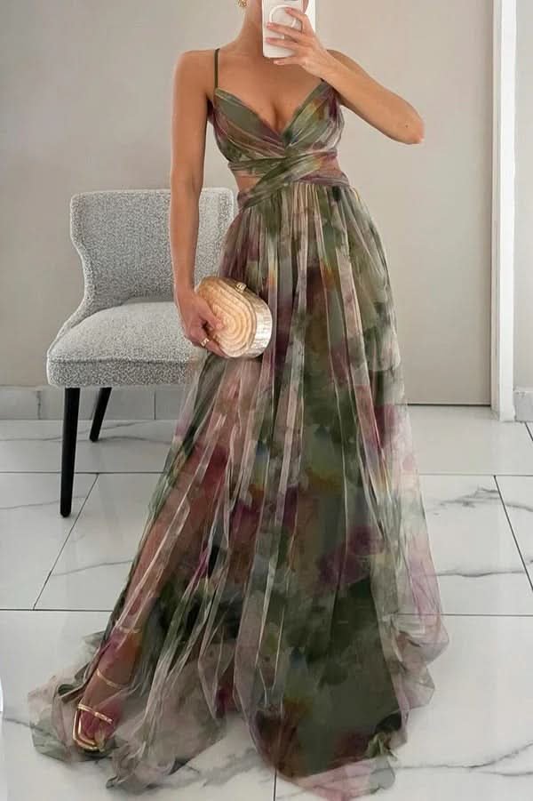 Valentina | Vestido de Cóctel Floral Sin Mangas para Mujer 2