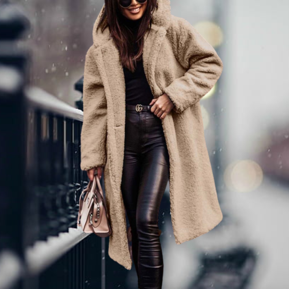 Abrigo Aurele combinado con look de invierno elegante