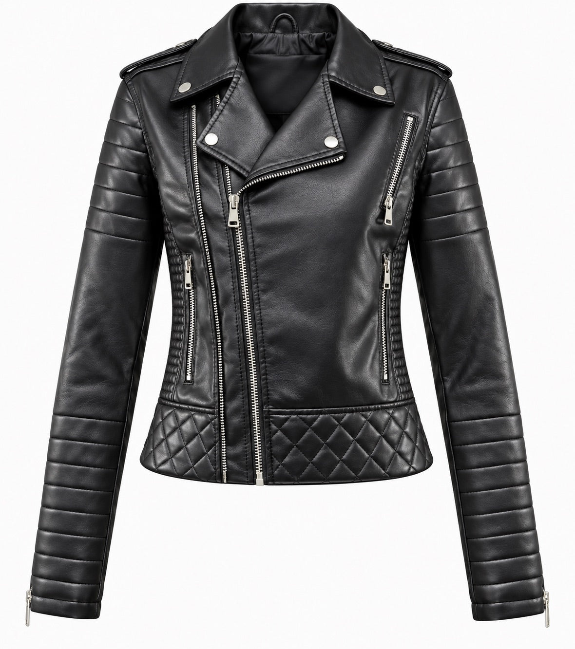 Isabel | Chaqueta de Cuero para Mujer con Diseño Biker Elegante