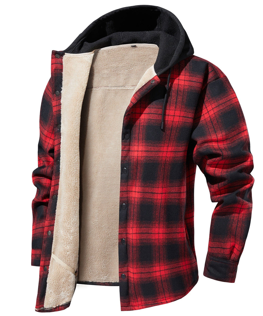 Detalle de la capucha integrada de la chaqueta HUSKRO