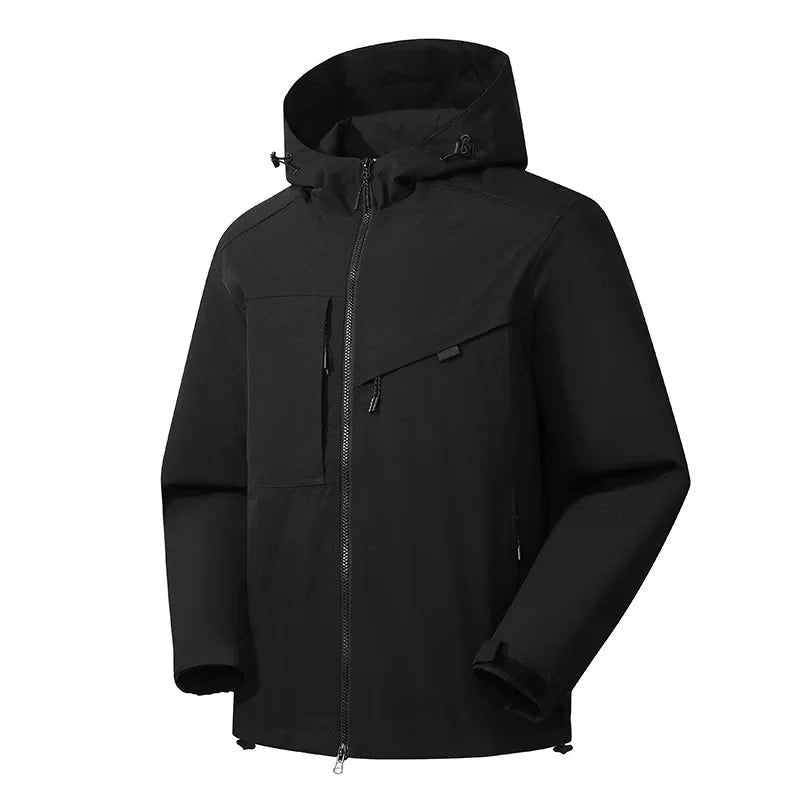 Chaqueta de esquí Kadan con capucha para hombre en vista frontal