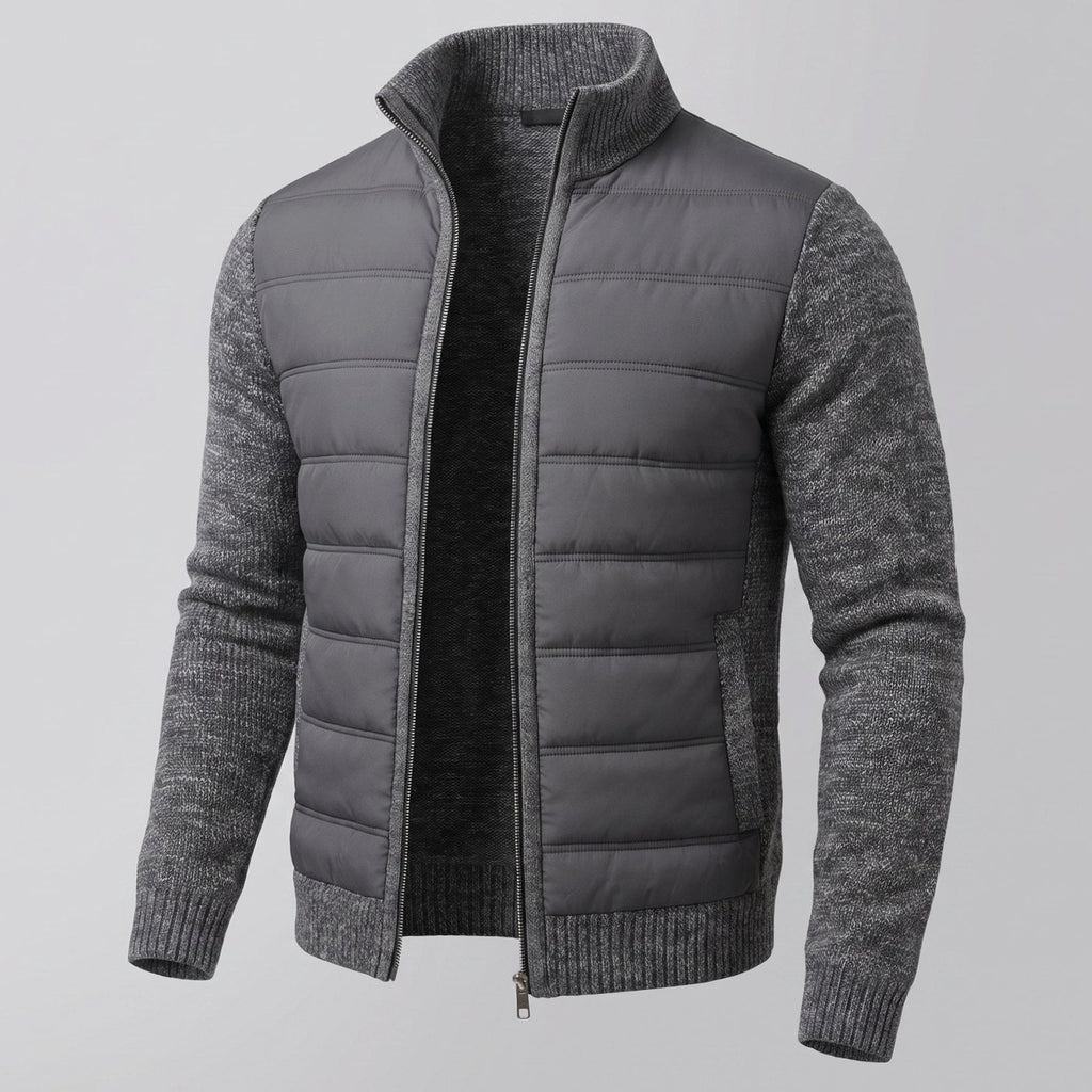 Detalle del cuerpo acolchado tipo puffer de la chaqueta MARNELLE para mujer