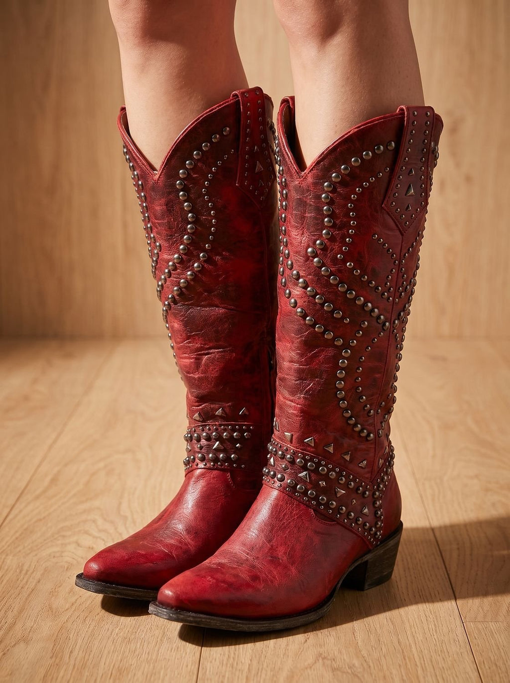 Botas camperas altas hasta la rodilla combinadas con look casual femenino